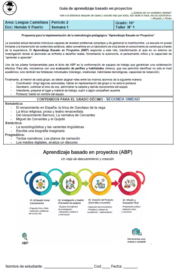10M2SEM1 - Introducción aprendizaje basado en proyectos, diagnostico