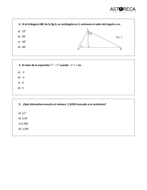 Ensayo simce, matemáticas, 2do año medio II