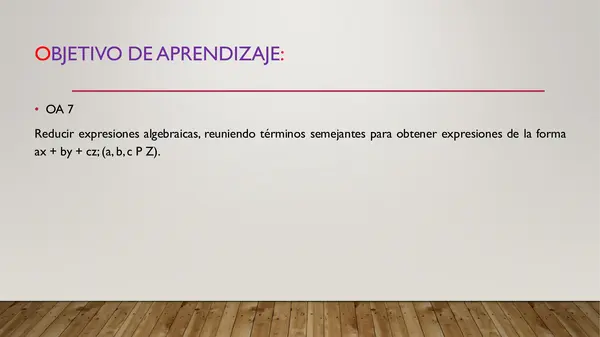 PPR REDUCCION DE TERMINOS SEMEJANTES, SEPTIMO BASICO