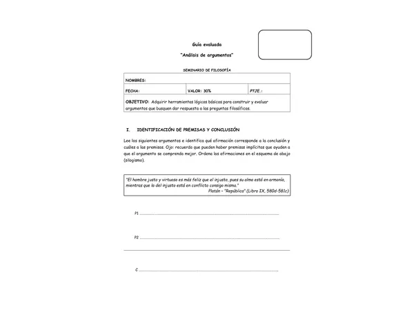 GUÍA LÓGICA Y ARGUMENTACIÓN