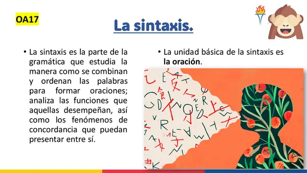 La sintaxis 8 básico- ORACIONES SIMPLES Y COMPUESTAS. 
