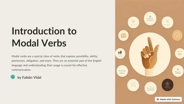 "Introduction to modal verbs" en inglés