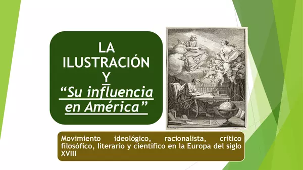 PRESENTACION LA ILUSTRACION Y SU INFLUENCIA EN AMERICA , PRIMERO MEDIO