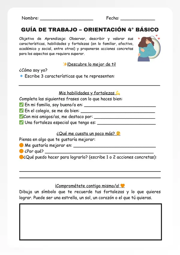 Guía de trabajo: “Descubro mis habilidades y fortalezas” – Orientación 4° básico