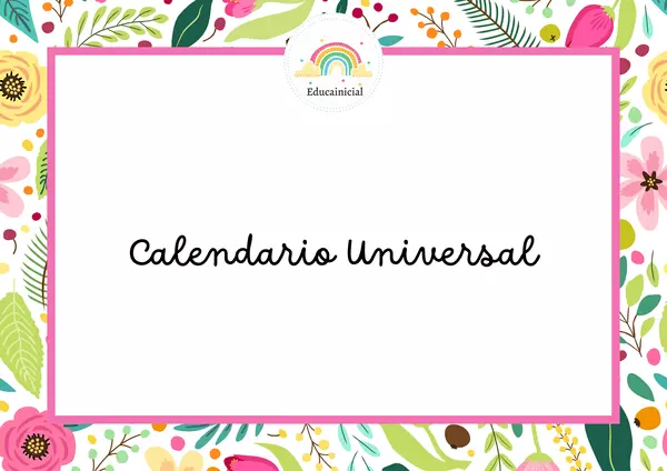 Calendario Universal floral