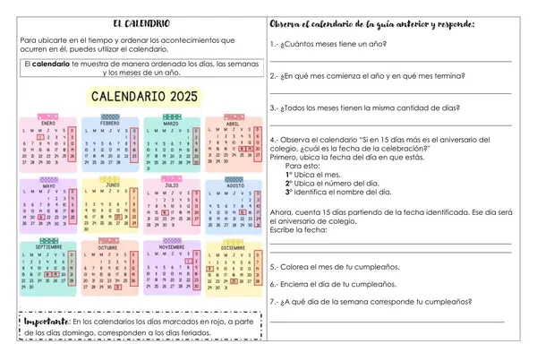 El calendario 