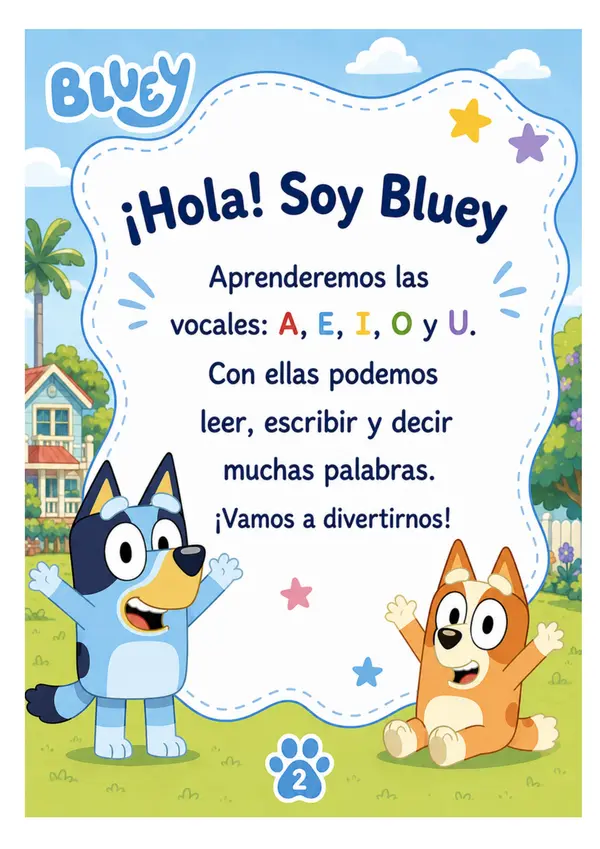 Cuaderno de Vocales 
