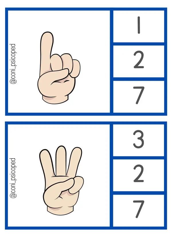 🧠 Fichas de Conteo: Habilidades Matemáticas