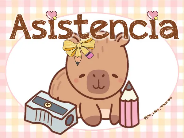 Tabla Asistencia Capibara Español e Inglés