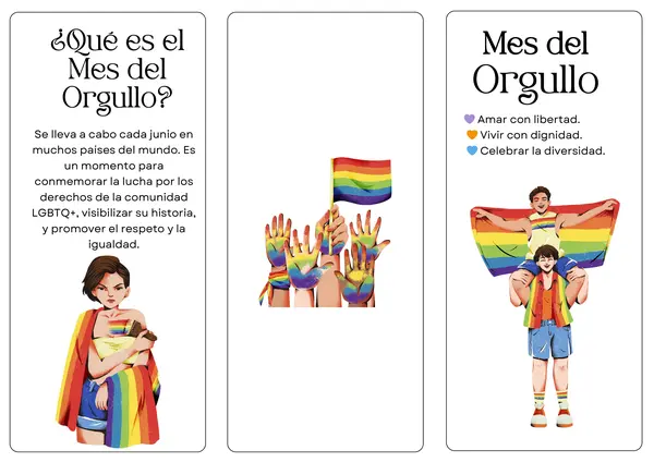 Tríptico Mes del Orgullo LGBTQ+ – Educación, respeto y diversidad en el aula