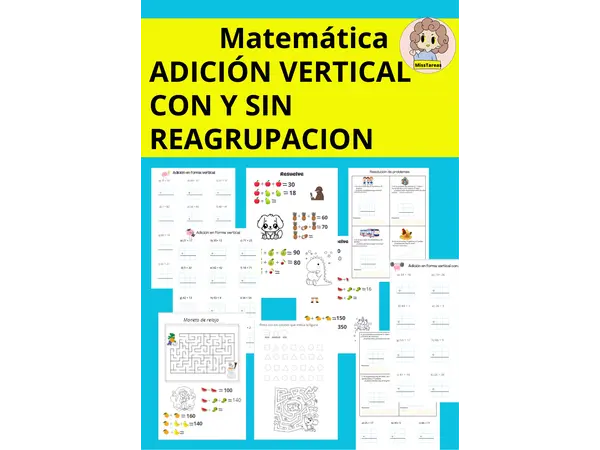 Suma vertical con y sin reagrupación