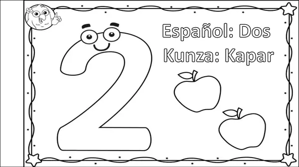 Mis Números en Kunza para Colorear