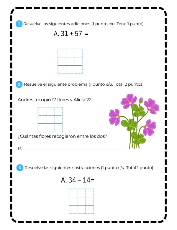 Evaluación Sumativa de Matemática - 2° Básico (Números, Geometría y Datos)