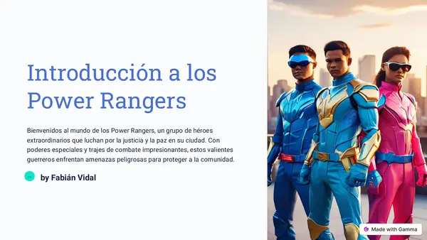 Texto de comprensión lectora con los POWER RANGERS