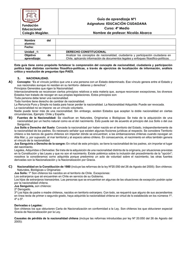 Guía de Nacionalidad