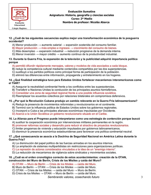 guerra fría segundo medio