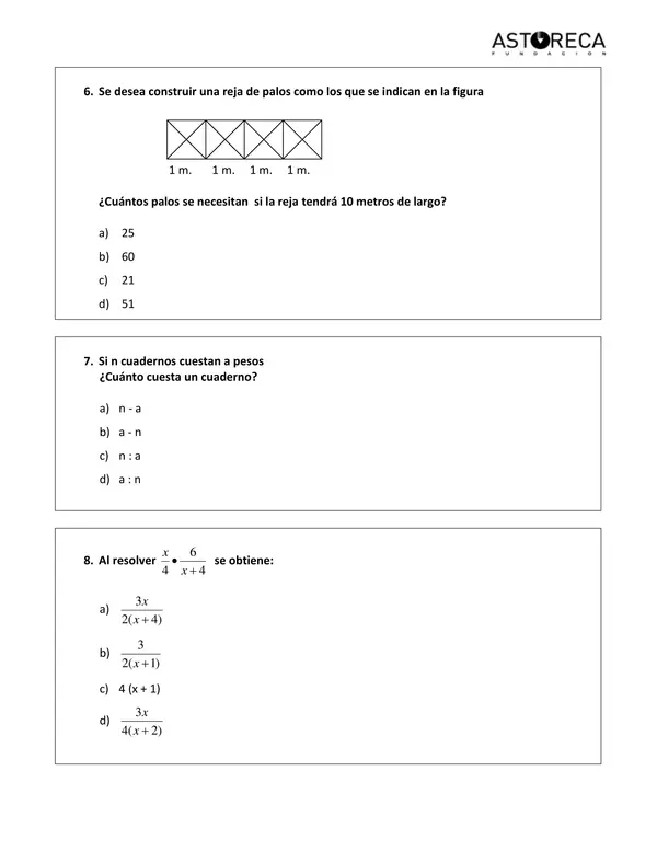 Ensayo simce, matemáticas, 2do año medio II