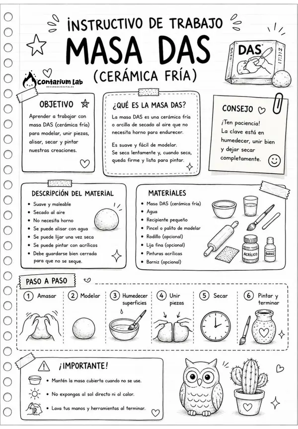 Masa DAS - Cerámica Fría (Como trabajar el material)