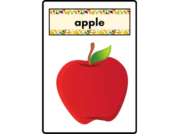 Flash Cards vocabulario de las Frutas en inglés