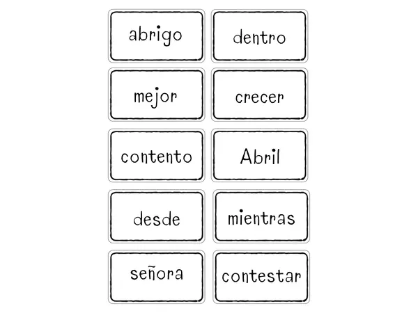 Palabras de uso frecuente 2°