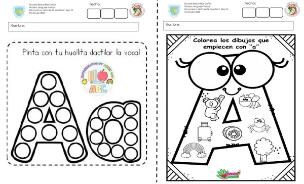 Actividad de las Vocales de conciencia fonológica 