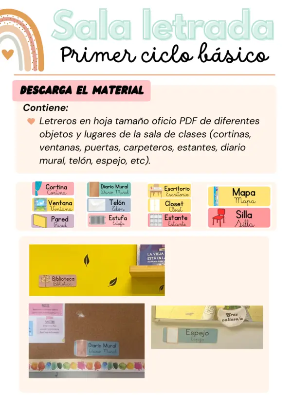 Letreros para sala letrada