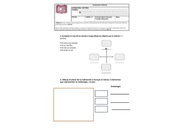 evaluación Historia 2º básico
