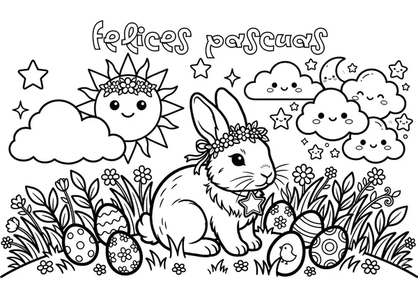 Mural Gigante de Pascua: Recurso Colaborativo para Colorear (Formato Mosaico)