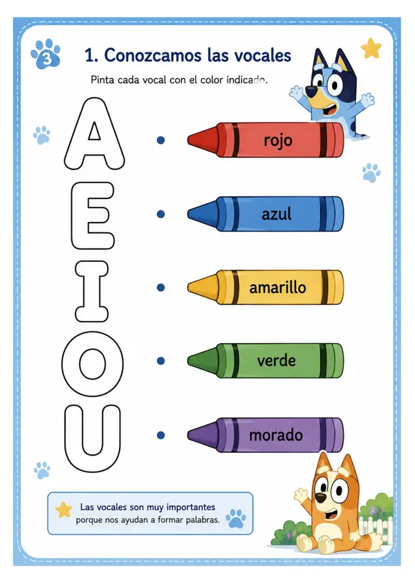 Cuaderno de Vocales 