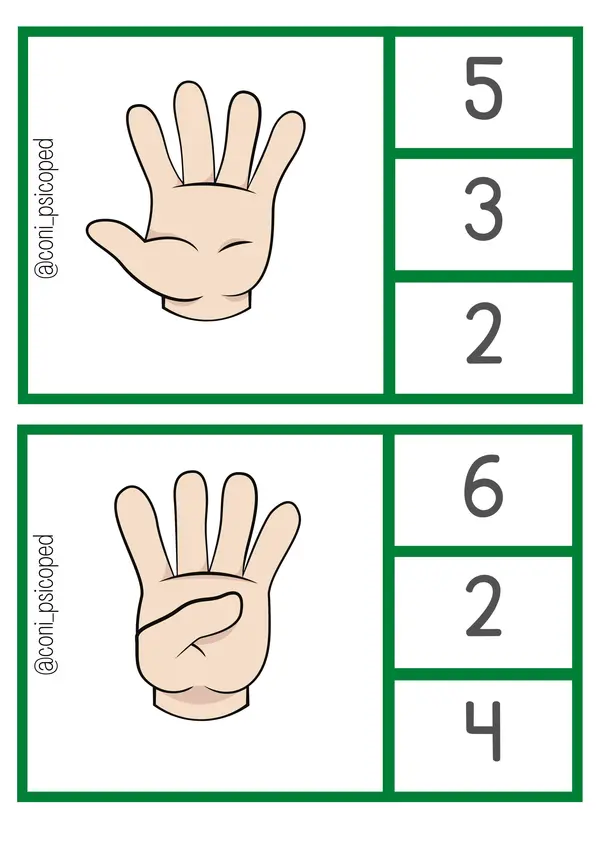 🧠 Fichas de Conteo: Habilidades Matemáticas