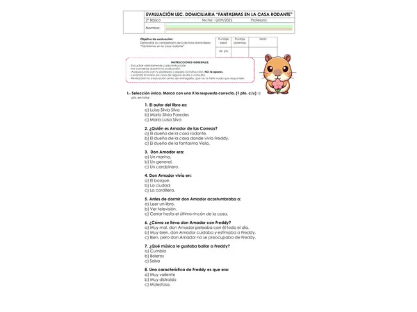 Evaluación: "Fantasmas en la casa rodante"