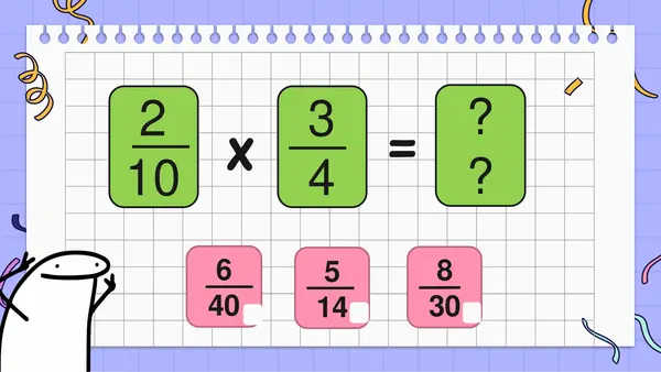 Actividad de repaso "MULTIPLICACIÓN DE FRACCIONES"