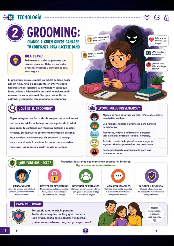 GROOMING: No todas las personas en internet son quienes dicen ser