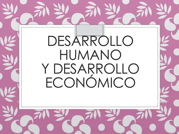 Desarrollo humano 