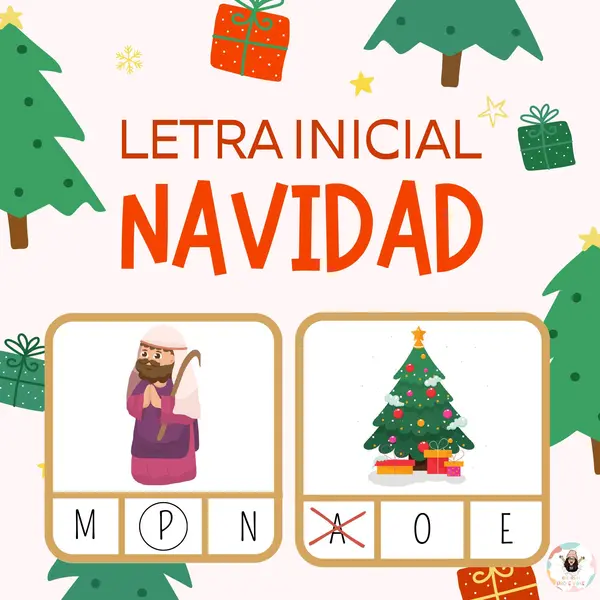Letra inicial navideño