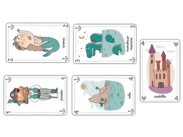 Juego de cartas ilustrados para trabajar 