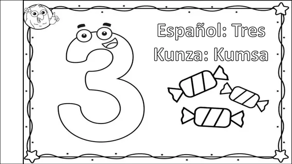 Mis Números en Kunza para Colorear