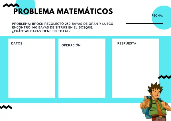 Problemas matemáticos Pokemon 