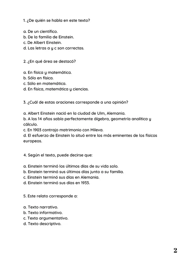 Ensayo SIMCE N°3: ¡De Einstein a Gabriela Mistral!