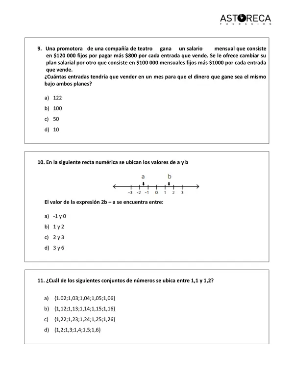 Ensayo simce, matemáticas, 2do año medio II