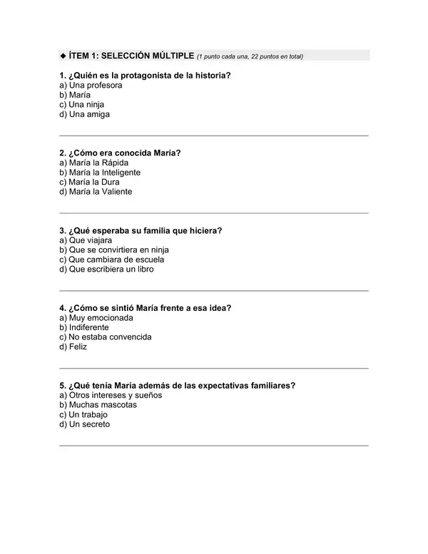 Prueba del libro "María la Dura no quiere ser ninja" (Esteban Cabezas)
