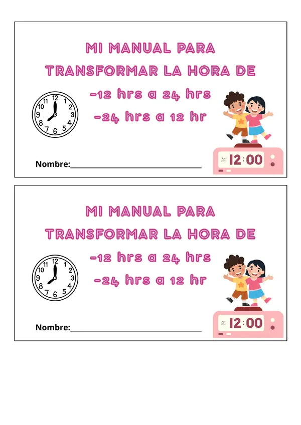 Manual para transformar la hora de formato 12 a 24 hr (y viceversa)