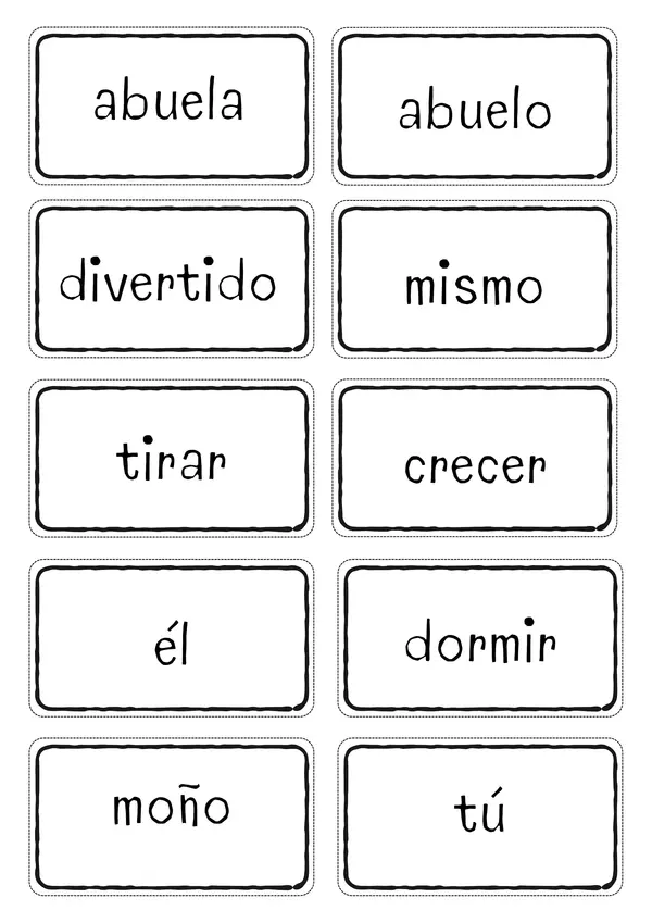 Palabras de uso frecuente 2°