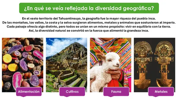  Alimentación, agricultura y recursos naturales en el Imperio Inca