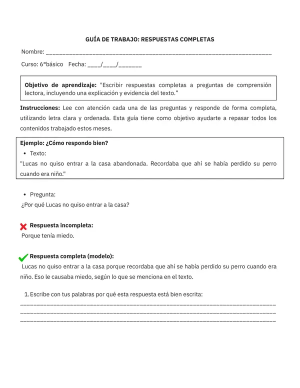 Respuestas completas