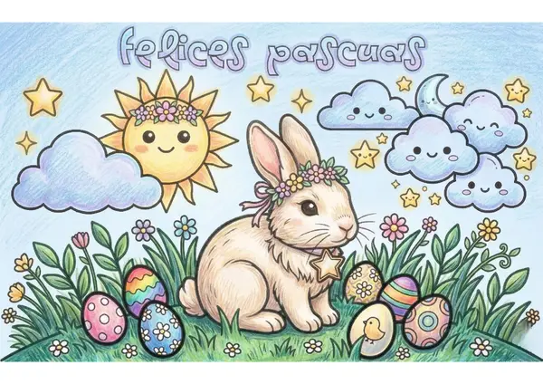 Mural Gigante de Pascua: Recurso Colaborativo para Colorear (Formato Mosaico)