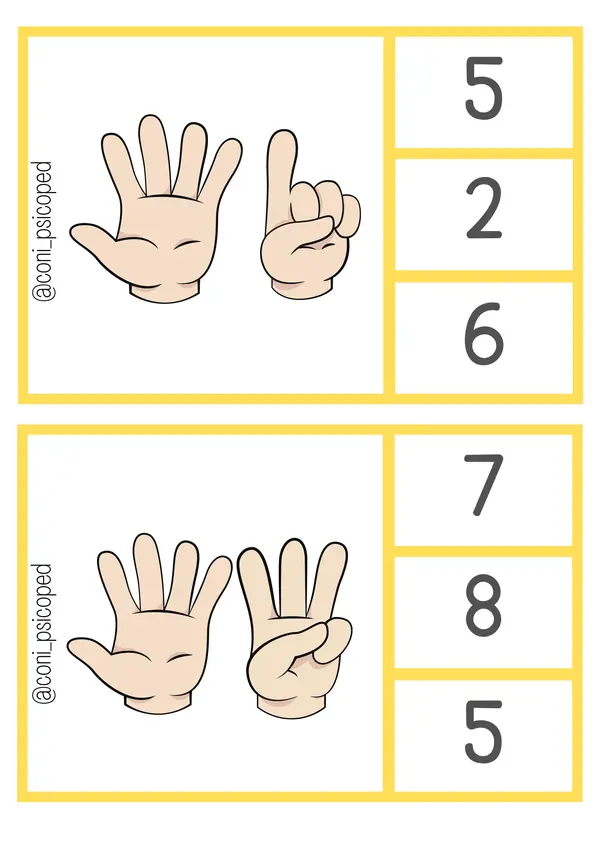 🧠 Fichas de Conteo: Habilidades Matemáticas