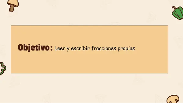 Leer y representar fracciones 4º básico