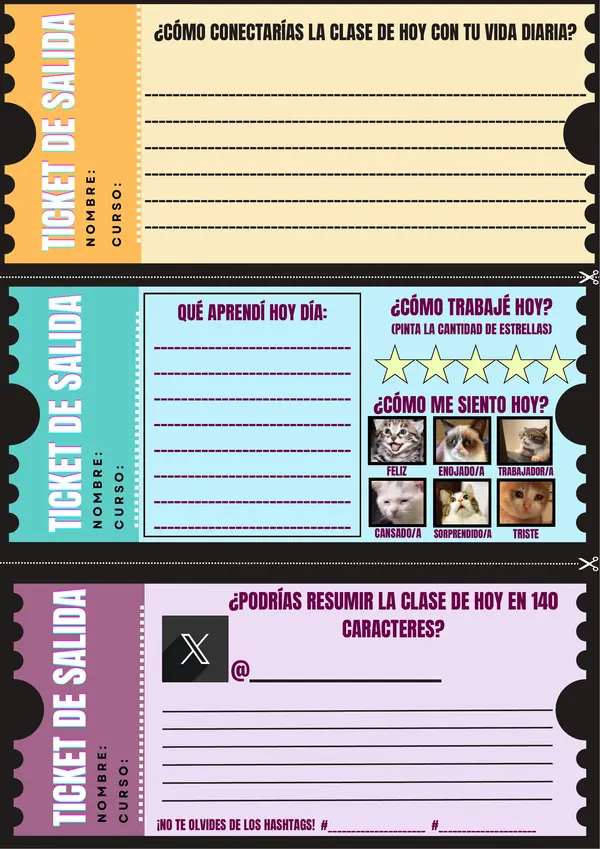 Tickets de Salida de Metacognición