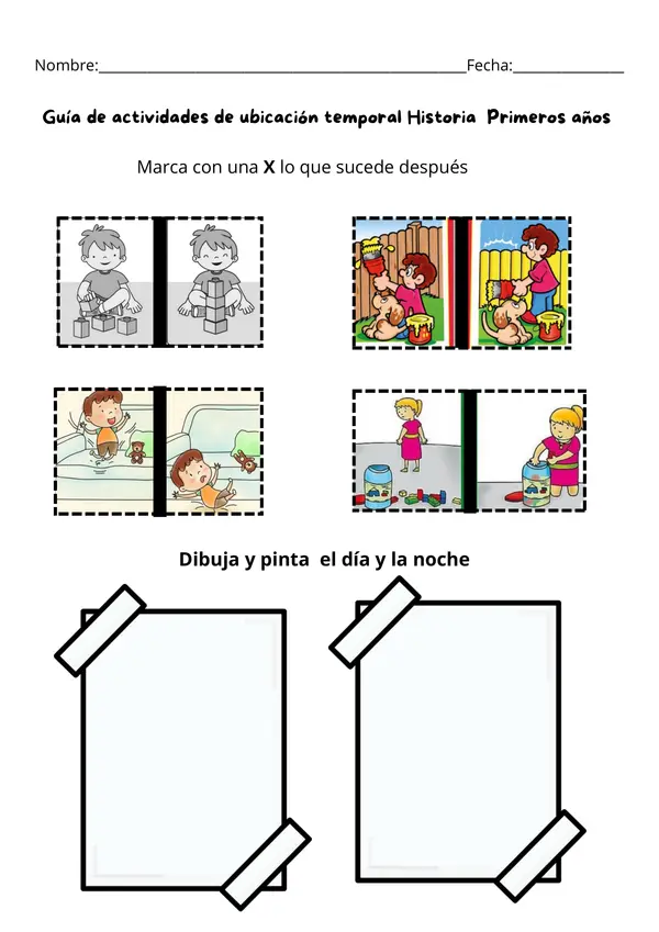 Guía de actividades de DE HISTORIA : “UBICACION TEMPORAL” PRIMERO BÁSICO